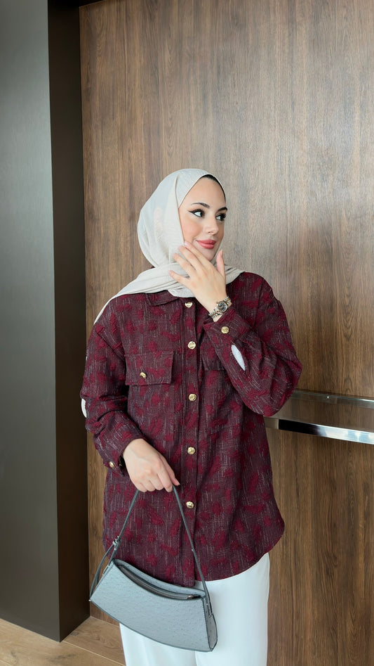 Shine Gömlek Bordo